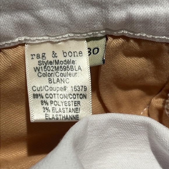 Rag & Bone Skinny Jeans Blanc 30 - Picture 9 of 11